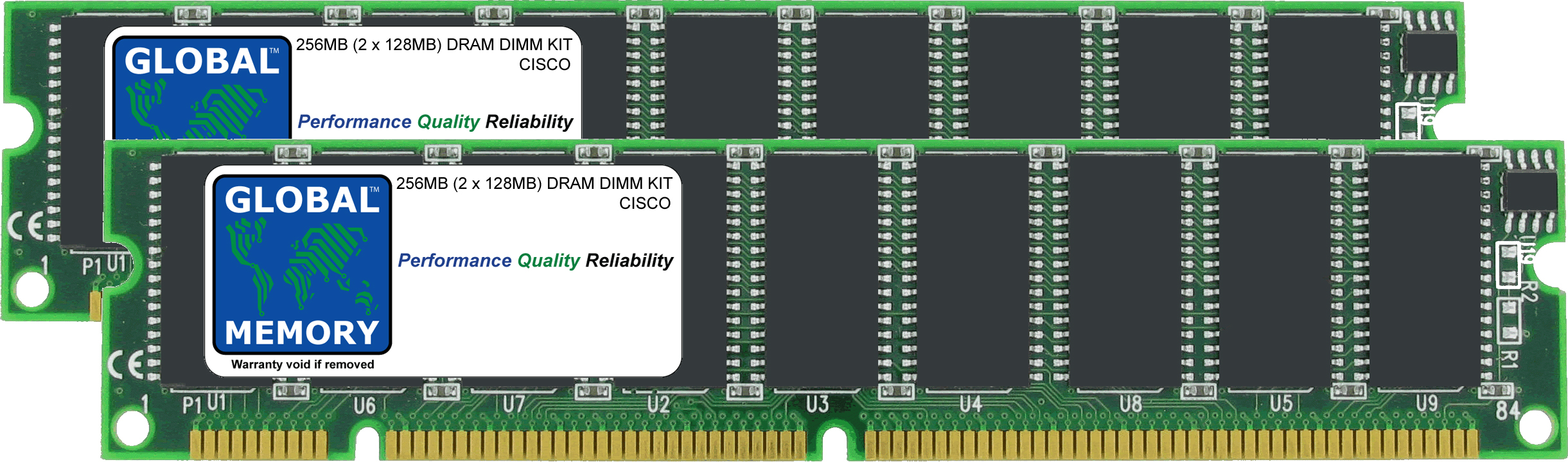 256MB (2 x 128MB) DRAM DIMM MEMORY RAM KIT FOR CISCO 7500 SERIES ROUTERS ROUTE SWITCH PROCESSOR 8 (MEM-RSP8-256M)